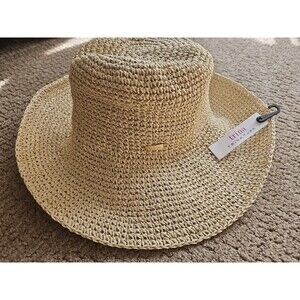 NWT TRINA TURK Upf 50 Clara Sun Straw Hat One Size